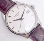 Super Clone Swiss 9015 Patek Philippe White Face Brown Strap 